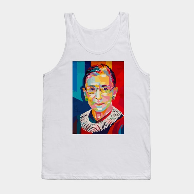 Ruth Bader Ginsburg Art Tank Top by TheNfile